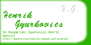 henrik gyurkovics business card